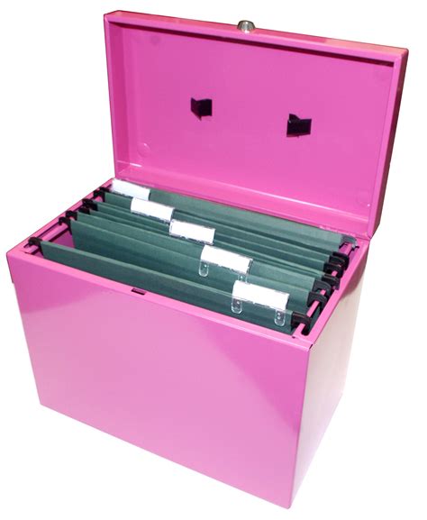 a4 metal file box pink|metal box files argos.